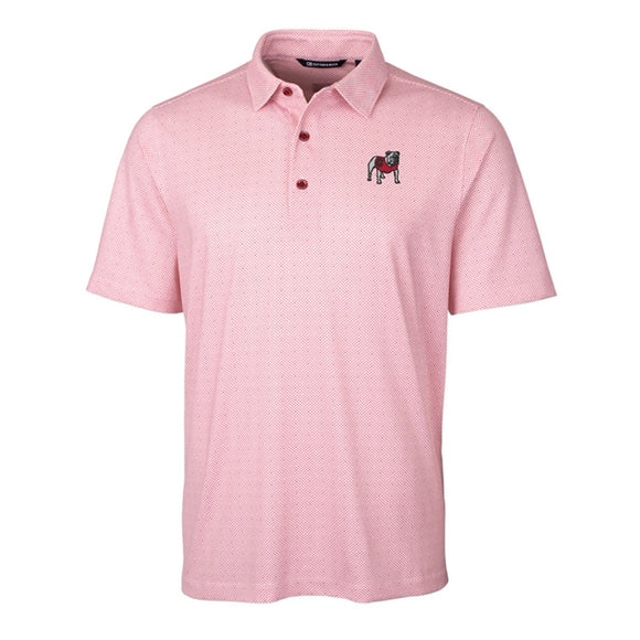Cutter and Buck Pike Double Dot Stretch Polo Red