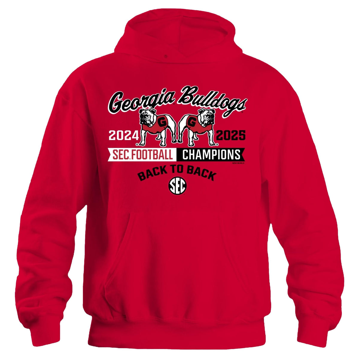 Georgia 2025 SEC Back 2 Back Champs Hoodie – universityspirit.com