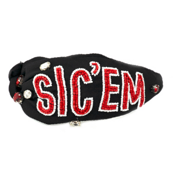 SIC EM Bedazzled Headband Black