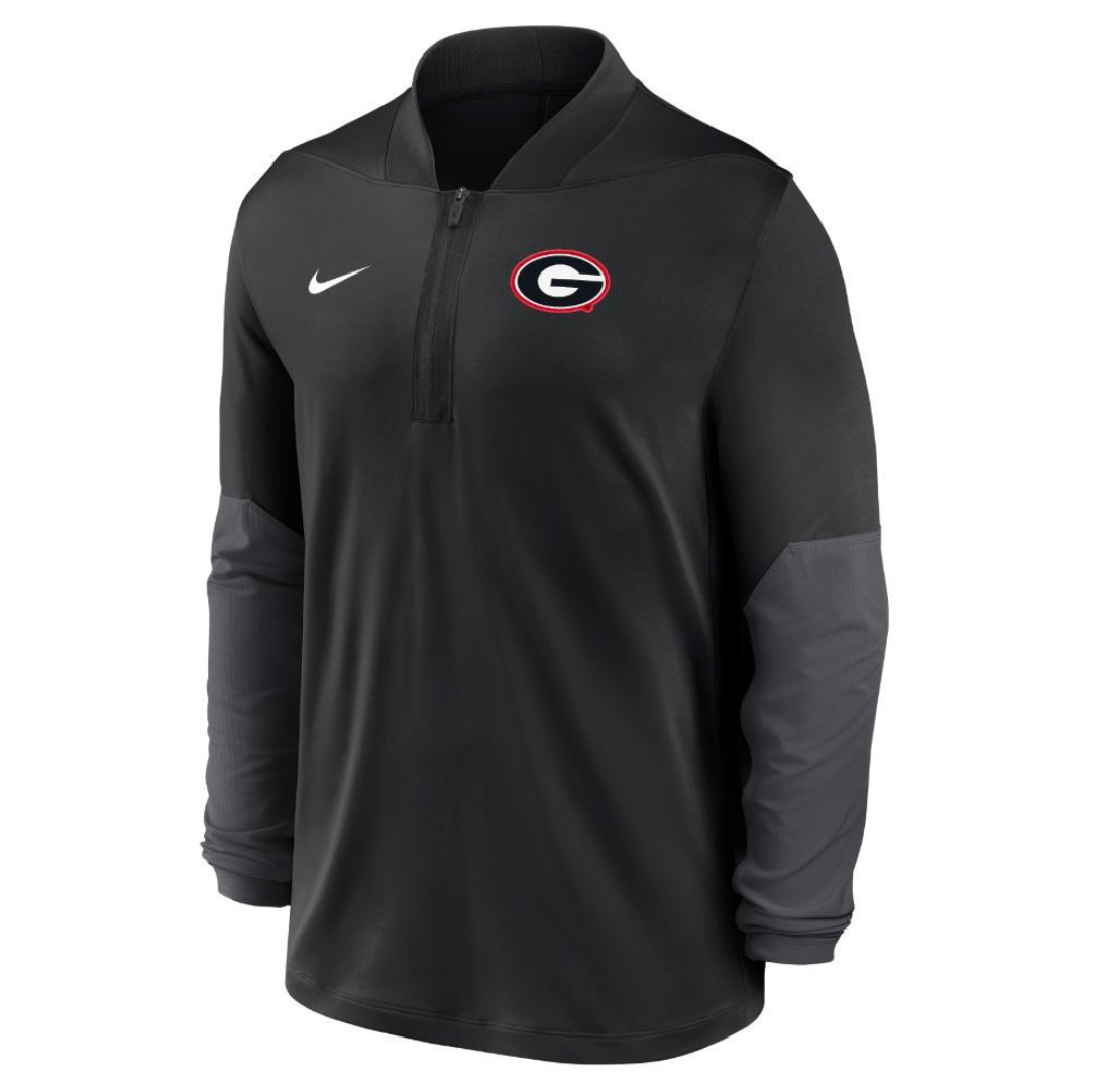 Georgia Nike Dri-Fit Midweight Half Zip Coach Jacket - Black Georgia Nike Dri-Fit Midweight Half Zip Coach Jacket - Black