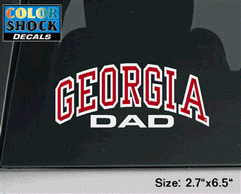 Arched Georgia over Dad Decal
