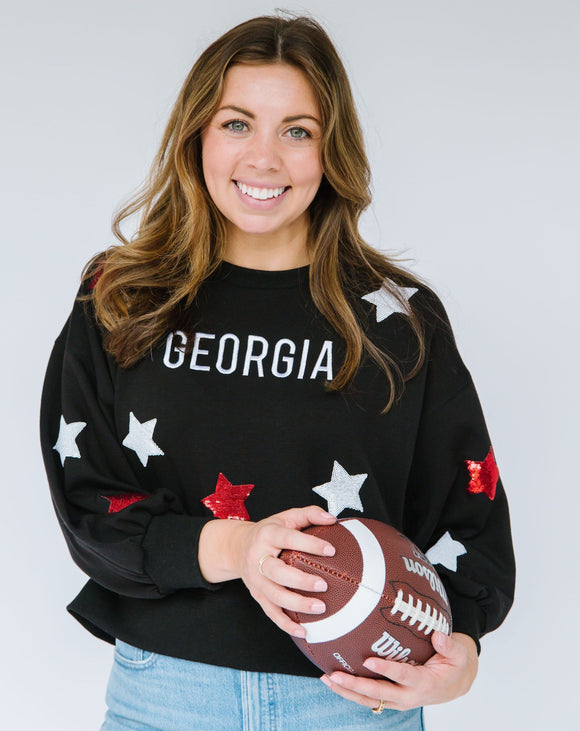 Black Georgia Star Sweatshirt