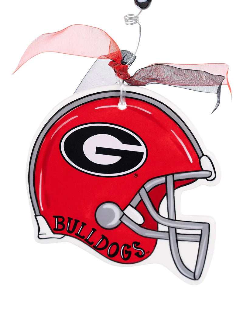 5x5 football helmet Georgia Helmet Flat Ornament – universityspirit.com
