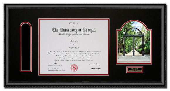 University of Georgia Horizontal Arch Diploma Frame with Tassel