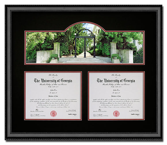 University of Georgia Double Diploma Frame