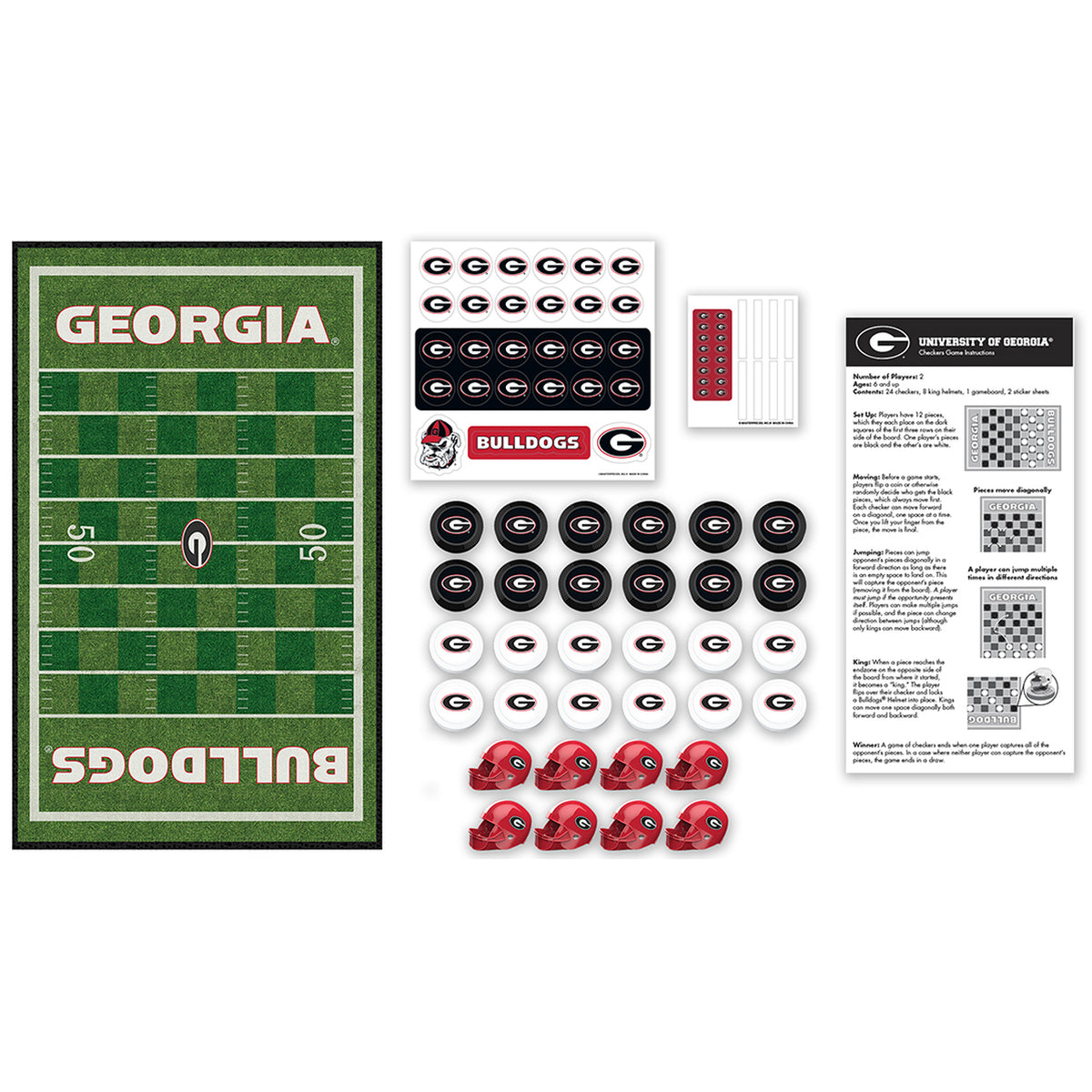NCAA Georgia Checkers Board Game – universityspirit.com