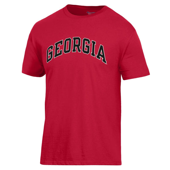 Arched Georgia Champion T-Shirt Red