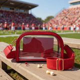 Game Day Stadium Clear Crossbody Bag - Red