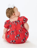 Georgia Bulldogs Puff Sleeve Onesie