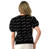 Georgia Slant Sweater Black