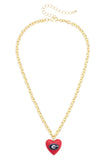 Georgia Bulldogs Heart Pendant Necklace