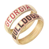 Georgia Bulldogs Polished Metal Hinge Bangle