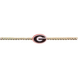 Beaded Blondes Georgia Logo Bracelet on Gold