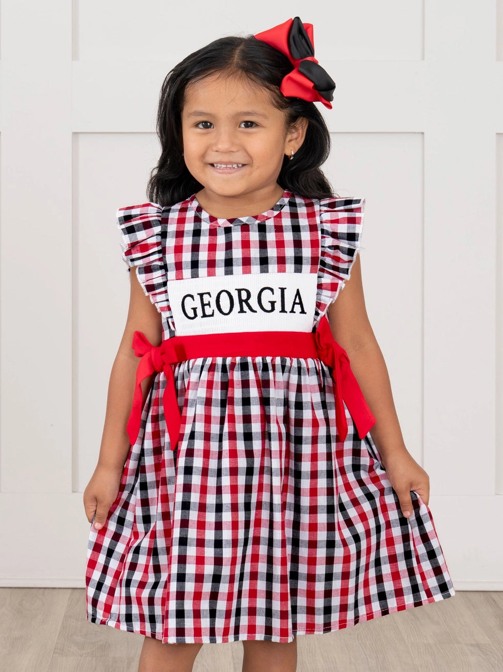 smocked gingham dress Georgia Smocked Gingham Dress – universityspirit.com