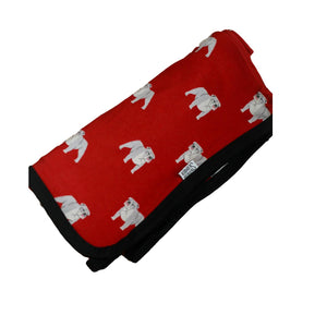 Red Bulldog Bamboo Swaddle Blanket