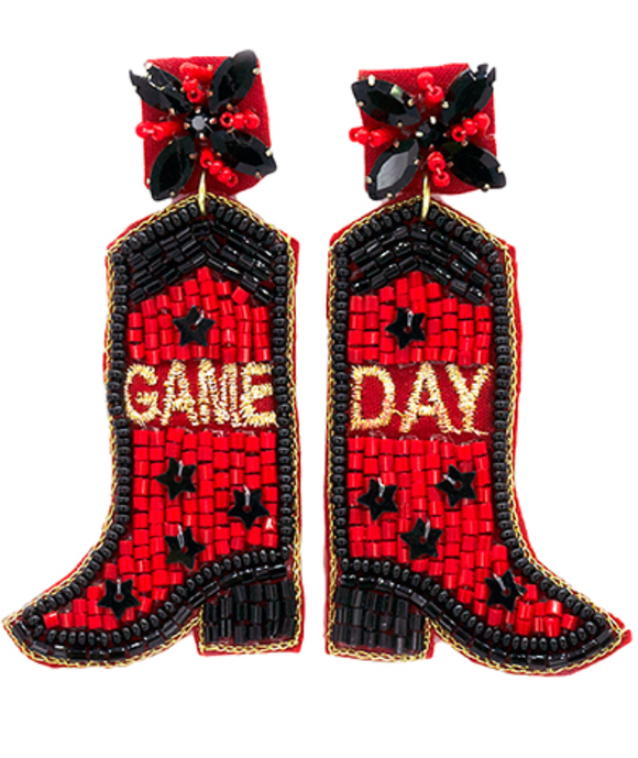 Cowboy Boot Gme Day Earrings