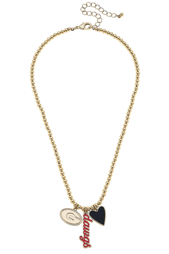 Georgia Ball Bead Charm Necklace