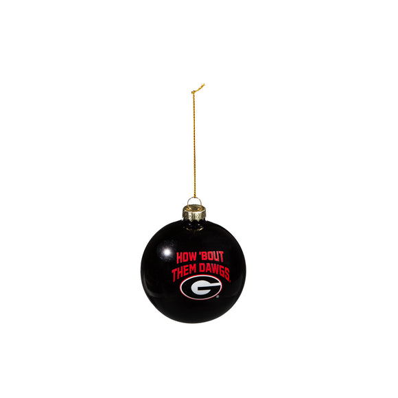 How 'Bout Them Dawgs Blown Glass Ornament