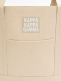 PRE-ORDER: Coated Canvas Tote with Sorority Patch