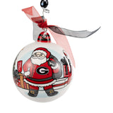 Happy Holidays Georgia Santa Ornament