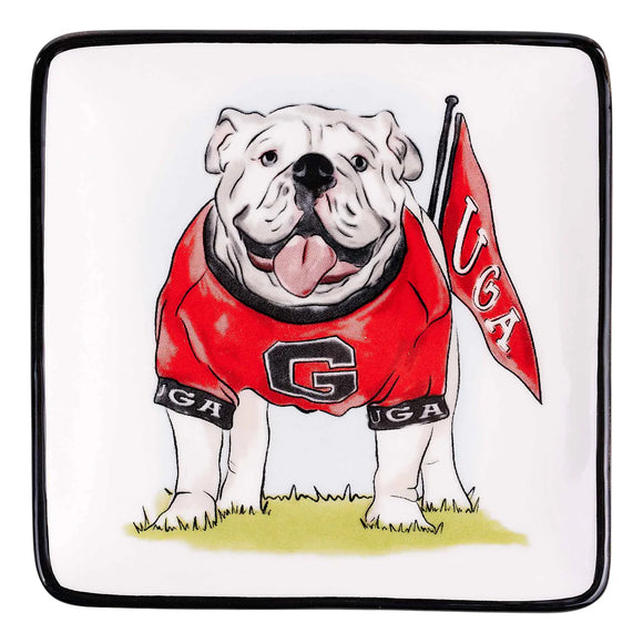 Georgia UGA Trinket Tray with Flag
