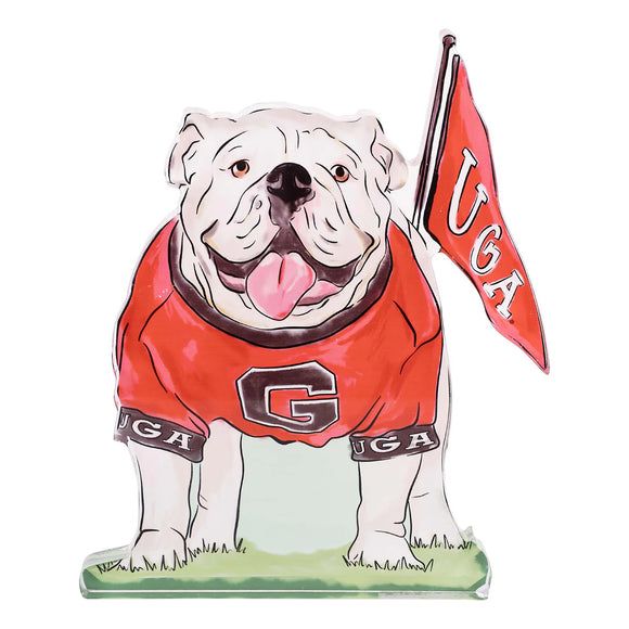 Georgia UGA Acrylic Stand with Flag