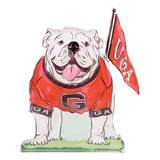 Georgia UGA Acrylic Stand with Flag