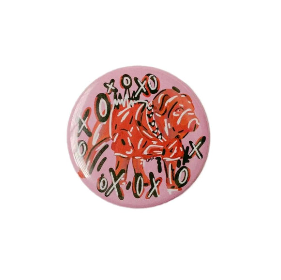 Chan Art XOXO Dawg Button 2.25