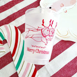 Bulldog Reindeer Frosted Cups