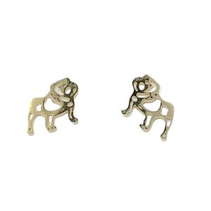 Bulldog Stud Earrings Gold