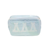PRE-ORDER: Appliqued Vinyl Covered Cosmetic Bag