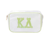 PRE-ORDER: Appliqued Vinyl Covered Cosmetic Bag