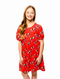 Georgia Bulldogs Girls Tiered Dress