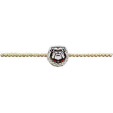 Bulldog Mascot Bracelet on Gold