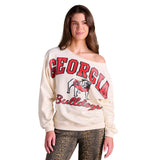 UGA Overtime Off-Shoulder Sweatshirt