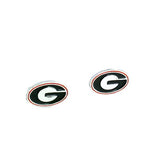 Georgia Enamel Logo Stud Earrings