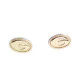 Georgia Shiny Gold Logo Stud Earrings