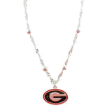 16” Georgia Glitter Enamel Logo Necklace