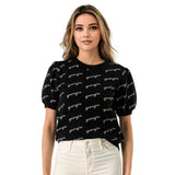 Georgia Slant Sweater Black