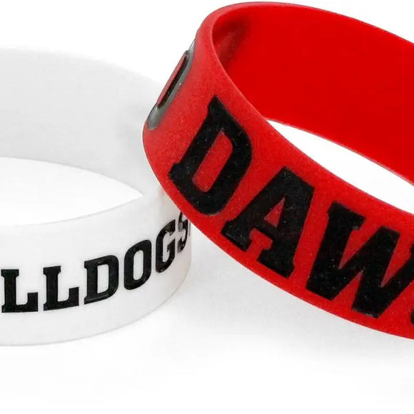 Georgia Bulldogs 2-Pack Wide Rubber Bracelet