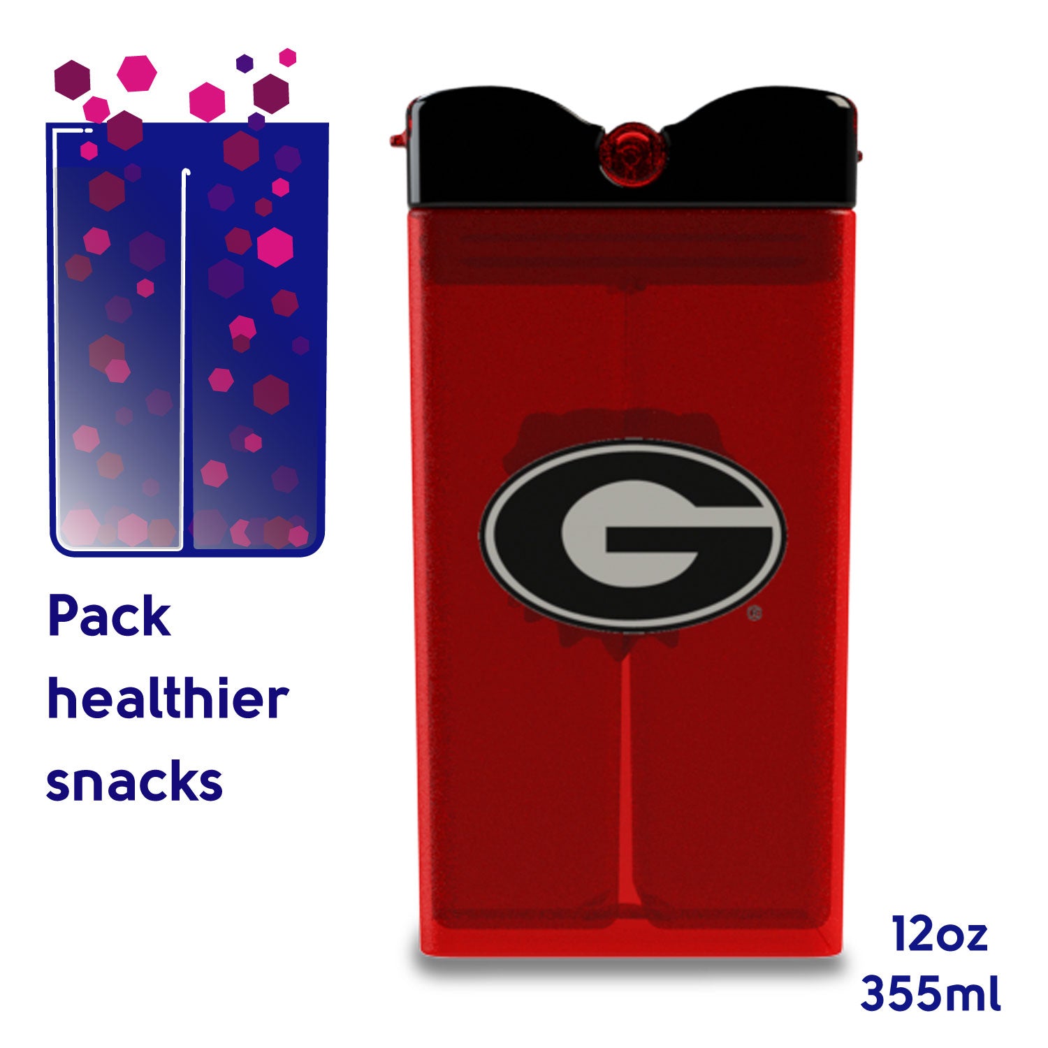Georgia Bulldogs Reusable Snack in the Box Container – universityspirit.com