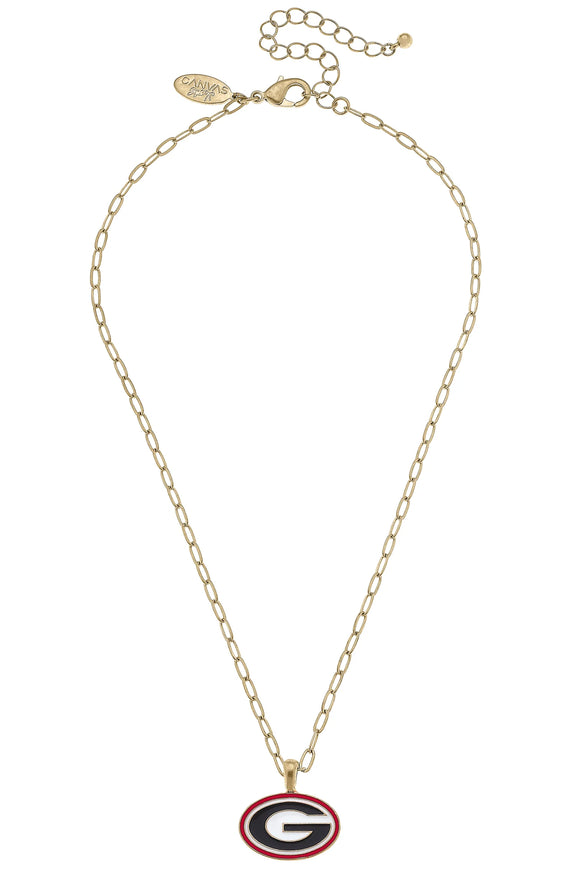 Power G Enamel Pendant Necklace