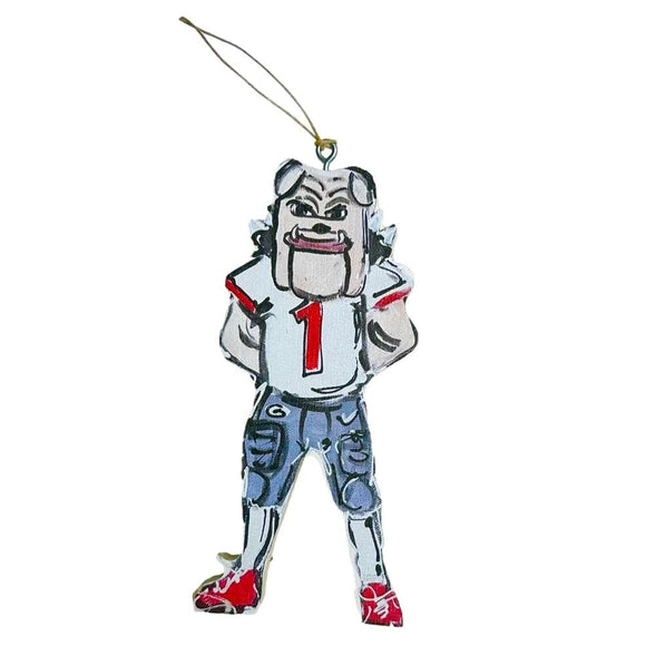 Hairy Dawg in White Ornament