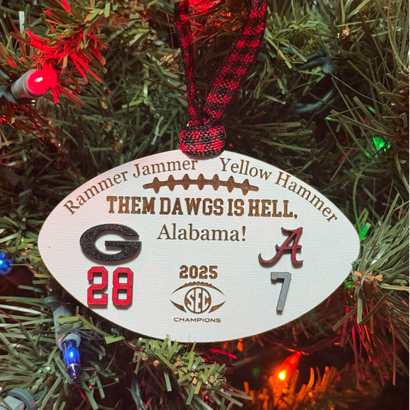 Georgia 2025 SEC Champions Ornament