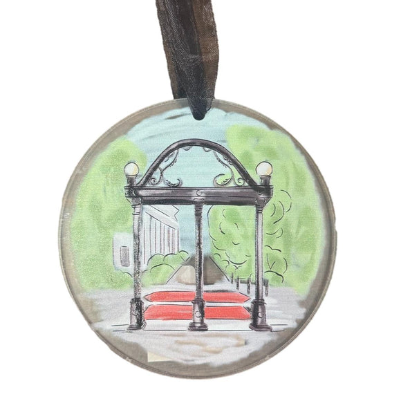 Georgia Circle Ornament - UGA Arch