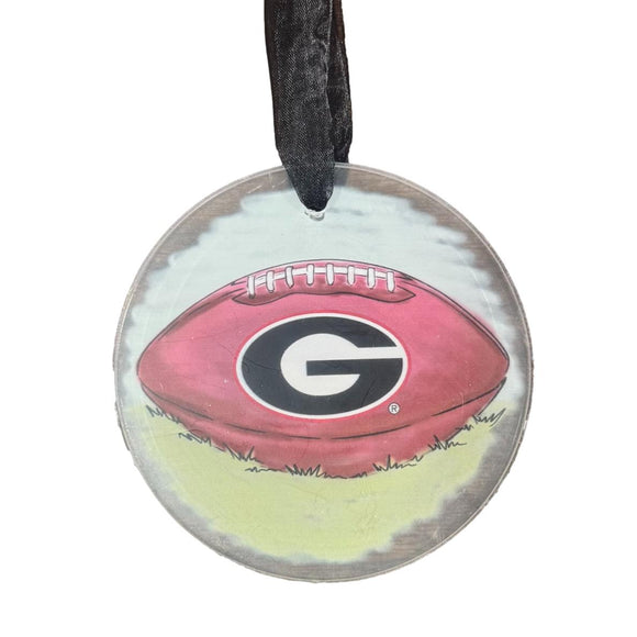 Georgia Circle Ornament - UGA Football