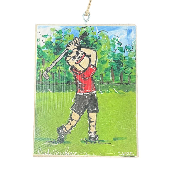 Heidi Hensley Hairy Dawg Golf Ornament
