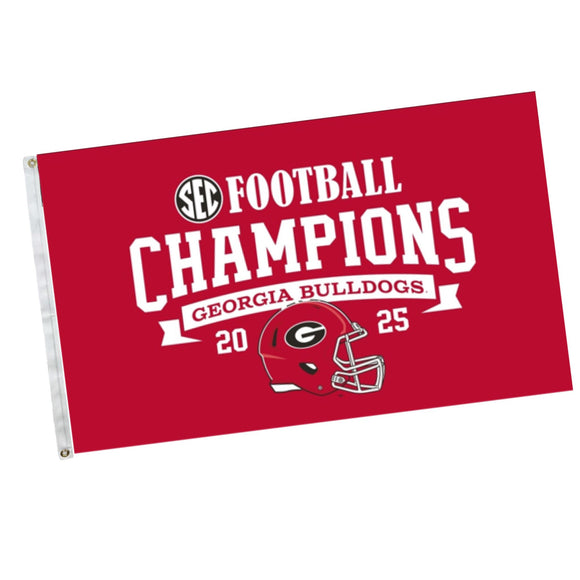 UGA 2025 SEC Champs 3x5 House Flag