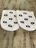 University of Georgia 2pk Burp Cloths