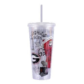 Georgia Between The Hedges Tumbler with Straw